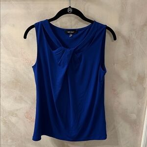 Nine West Royal Blue Sleeveless Blouse